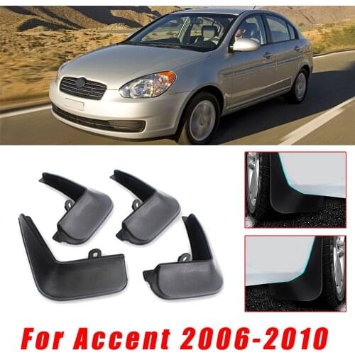 Car Mud Guards For Hyunda Accent Sedan 2006 2007 2008 2009 2010 Front Rear Splash Guards Over Fender Kit Car Fender Accessories