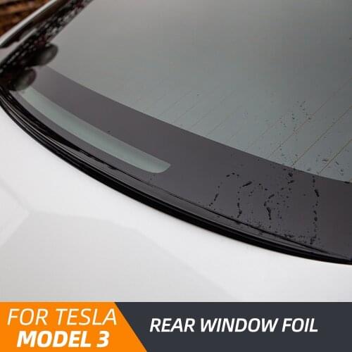 For Tesla Model 3 Tail Black ABS Rear Spoiler Window Water Retaining Wing Refitting Car Accessories Decoration