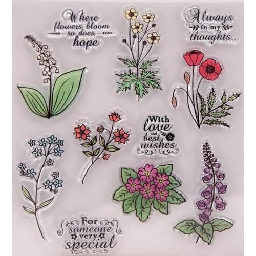 Flower Floret Bouquet Clear Stamp /Seal for DIY Scrapbooking/photo Album Decorative Clear Stamp Sheets