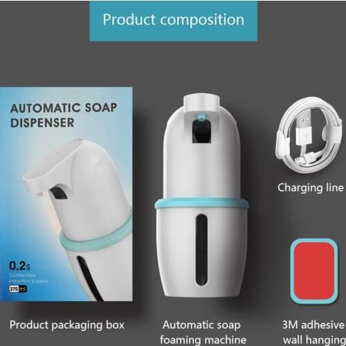 275ml Soap Dispenser Touchless Automatic Infrared Induction Smart Foam Soap Dispenser USB Charging For Kitchen Bathroom