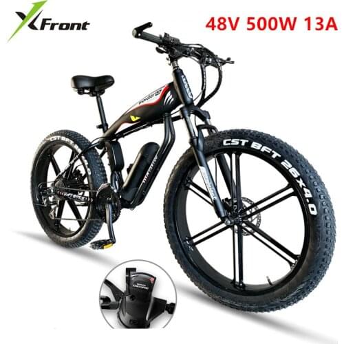 Electric Bike 48V 500W Lithium Engine 4.0 Fat Tire Aluminum Alloy Frame Bicycle SHIMAN0 27 30 Speed Snow Beach E Bike