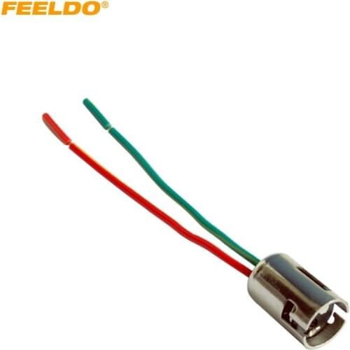 FEELDO 20Pcs Car P21W 1157 BAY15D LED Socket Extension Replacement Holder Wire Harness