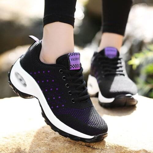 Large Size Platform Air Cushion Shoes Ladies Sports Shoes Women Running Shoes Womens Sneakers Black Basket Sport Femme D-667
