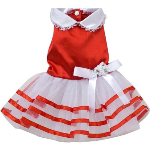 Summer Dog Lace Tullle Dress Pet Dog Clothes For Small Dog Party Birthday Wedding Bowknot Dress Puppy Costume Spring Pet Clothes