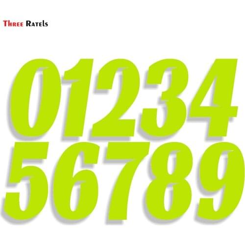 Three Ratels FTZ-221 Racing Number Plate Decals Sticker With Custom Sliced Font Style Car Motor Bike Truck Laptop Helmet