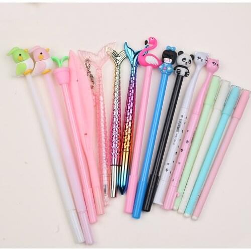 Fancy Cute Gel Pens Cool Sloth Koala Unicorn Cactus Kawaii Stationery Funny School Gift Thing Rollerball Ballpoint Ballpen Stuff