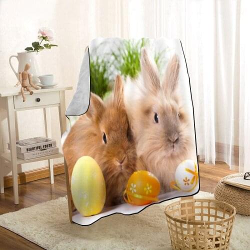 New Arrival Rabbit Animal Blankets Printing Soft Blanket Throw On Home/Sofa/Bedding Portable Adult Travel Cover Blanket