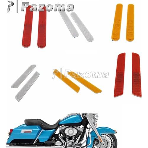 Motorcycle Reflector Rear Warning Multi-Color Reflective Strip Stick Latch Covers Reflectors For Harley Cafe Racer Car ATV Truck