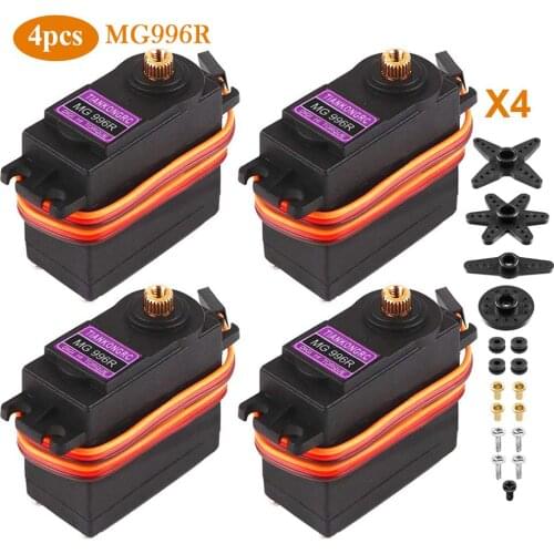 Discount Sale 4pcs MG996R Metal Gear MG995 Digital Torque Servo Motor for RC Truck Racing motor accessories Tools Fast delivery