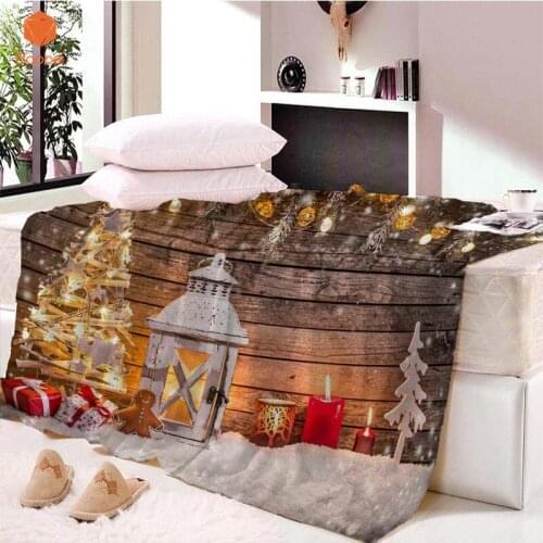 Custom Christmas Gift Nap Throw Blanket Super Soft Velvet Plush On Bed Sofa Art Children Bedspread Beach Towel Printed