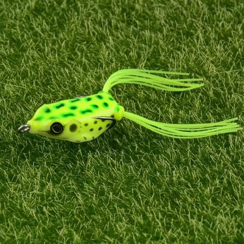 Fishing lure 2021 shake Thunder Frog topwater 3D Eyes swimbait spinner fishhook Vivid action Silica gel Soft bait Twin propeller