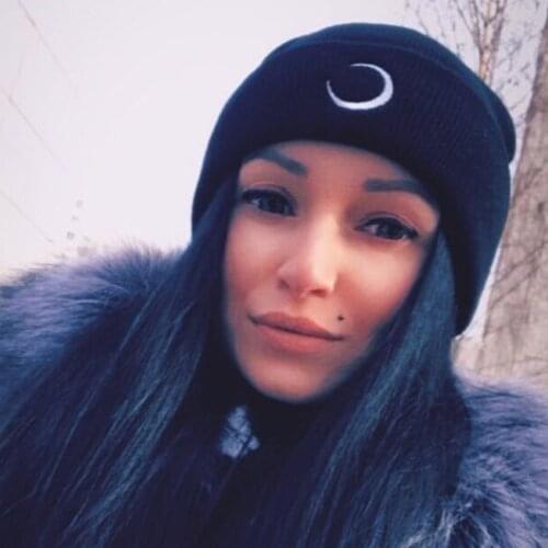 Moon Sun Snow Pattern Embroidery Hip Hop Hats Women Unisex Knitting Skullies Beanies Autumn Winter Casual Warm Cap for Girls