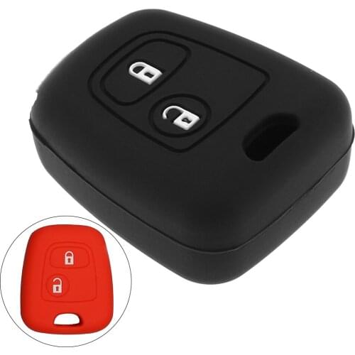 Silicone 2 Buttons Auto Car Key Cover Case Protector Holder for Citroen c4 c5 Berlingo Picasso Xsara Picasso and Peugeot