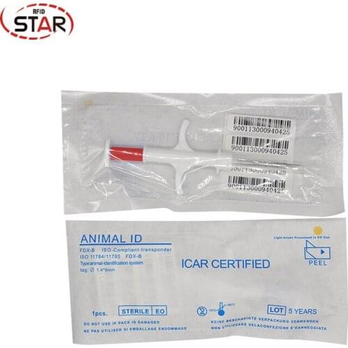 Glass syringe for cattle dog pet fish 1.48mm microchip glass syringe rfid tags for cattle rfid tag livestock syringe id pet lot