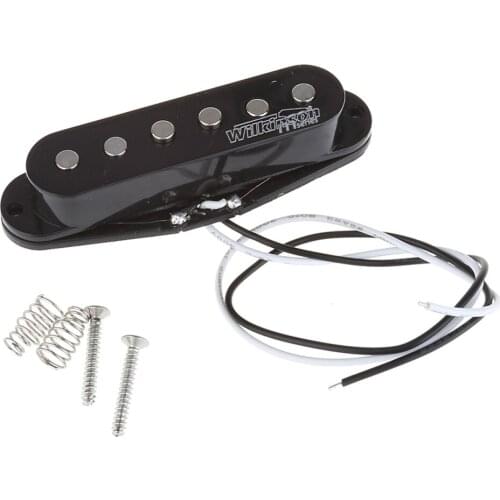 Wilkinson LOW GAUSS Vintage Tone Ceramic Single Coil Pickup for Strat Style Guitar Bridge,Black