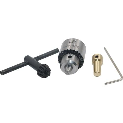 Micro Motor Drill Chucks Clamping 0.3-4mm Jt0 Taper Mounted Drill Chuck With Chuck Key 3.17mm Brass Mini Electric Motor Shaft