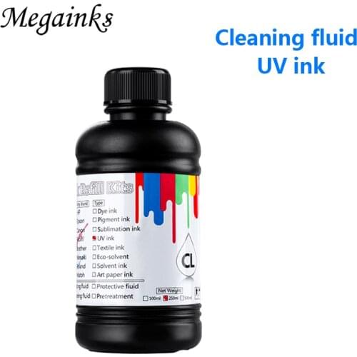 250ML UV Ink Cleaning Liquid for Epson Roland for Mimaki for Mutoh Ricoh Printer Printhead and Tube Cleaner Solution Fluid 500ML