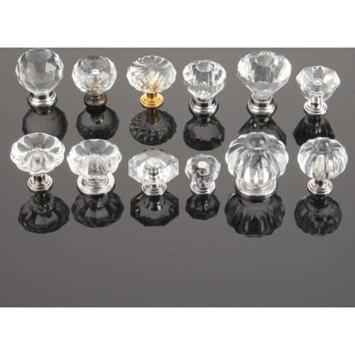 1pc Diamond Knobs Cupboard Drawer Pull Kitchen Cabinet Door Wardrobe Handles Furniture Hardware