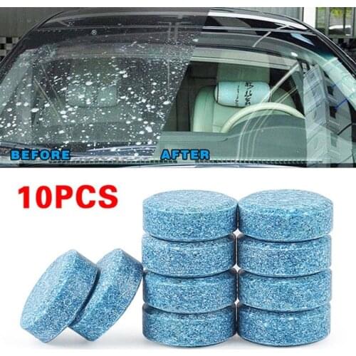 10Pcs Car Windshield Wiper Glass Washer Auto Solid Cleaner Compact Effervescent Tablets Window Repair Car Accessories