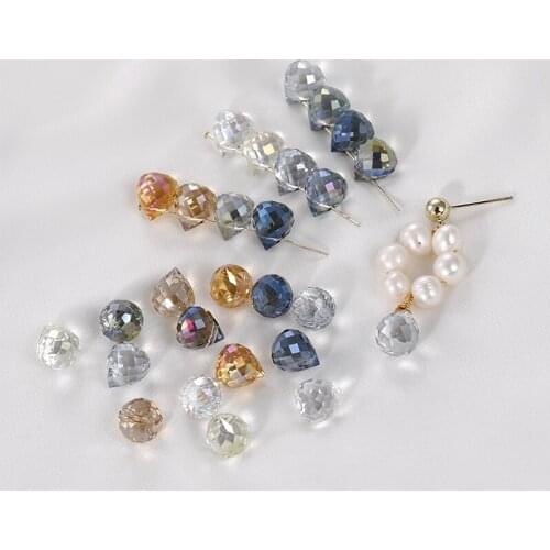 100pcs/lot geometry Water droplets shape color glass beads diy jewelry earring/bracelet pendants accessory