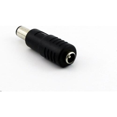 2pcs 5.5x2.1mm Female Jack to 7.4x5.0mm Male Plug AC-DC Power Adapter for DELL HP Laptop Straight Black