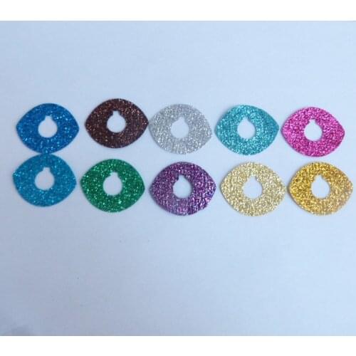 23x28mm oval shape glitter Nonwovens for toy eyes findings--color option (without eyes)