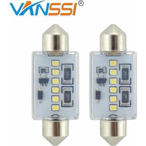 2x Extremely Bright White Festoon31mm 36mm LED Canbus Bulb C5W DE3157 for Interior Dome Map Light License Plate Trunk Light