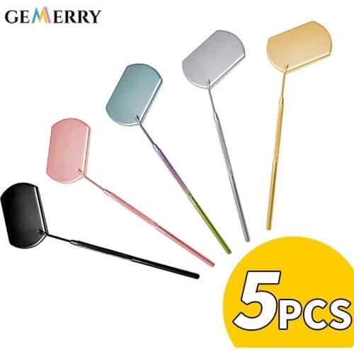 5 pc/lot Multifunction Lash Checking Mirror Eyelash Extension Supplies Professional Beauty Portable Stainless Steel Makeup Tools