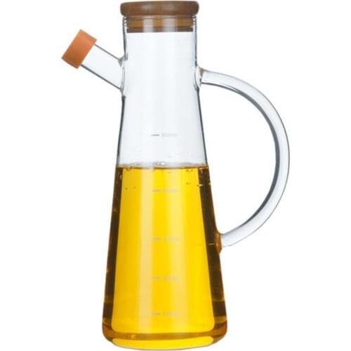 50% Hot Sale 500ml Cooking Seasoning Bottle Dispenser High Borosilicate Glass Olive Oil Sauce Vinegar Pot Bottles Can Cruet
