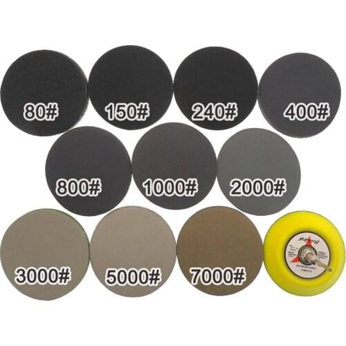 50pcs Wet Dry Sandpaper 3inch75mm With Hook And Loop Sanding Pad For Wood Sanding Discs Pad Kit For Drill Grinder Rotary Tools