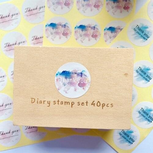 500pcs Thank you for your order Round Stickers for Holiday Party Favors Decoration Envelope Seals Stationery Sticker batch