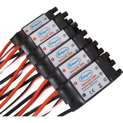 6pcs Hobbypower SimonK 30A ESC Brushless Speed Controller BEC 5V 2A for DIY Hexacopter F550 S550