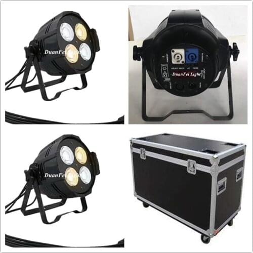 8pcs NEW 4eyes 4x50w LED Warm White 200W Led Audience Wash Par cans DMX LED COB 200W LED PAR With Flycase