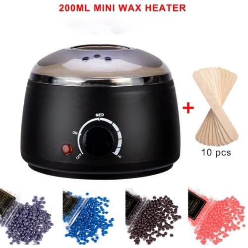 Hair Removal Wax-melt Machine Heater Wax Beans 10 Wood Stickers Hair Removal Machine Waxing Kit Calentador de cera