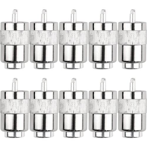 Artudatech 10Pcs Connector UHF Male PL259 Plug Solder RG58 RG142 LMR195 RG400 Cable Silver Jack Accessories
