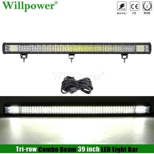 Off-Road SUV Roof Rack 39inch 540W LED Work Light Bar Tri-Row Lightbar For Jeep 4x4 Truck UTV Cabin Boat Car Light Driving Lamp