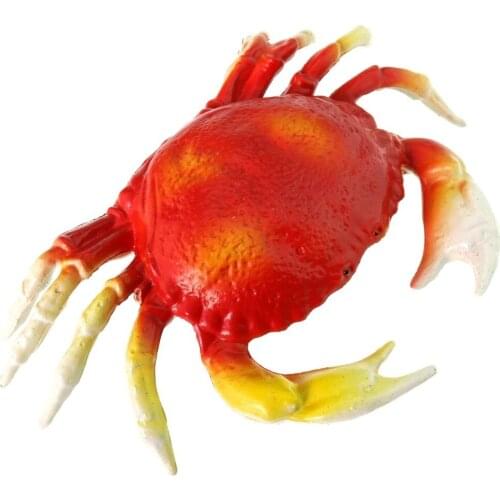 Gresorth 9 x 5 inch Big Artificial Crab Decoration Fake Sea Creatures for Home Party Christmas Display Kids Play Toy