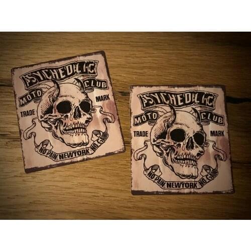 SKULL Biker Aufkleber NO Pain Motorrad V2 USA Chopper Old School Retro #119 car stickers