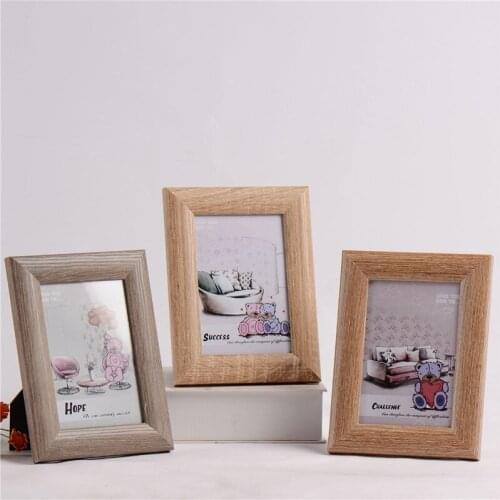 Wood Brief Stylish Photo Frame Creative Gift Diy Photoes Frame Wall Picture Album Desktop Decoration Framework
