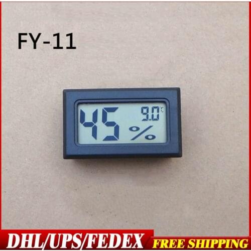 DHL/Fedex 200PCS Embedded Temperature Hygrometer Digital Electronic Temperature Hygrometer FY-11 Black Models