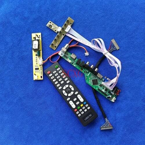 LVDS 30 Pin LCD monitor drive board kit HDMI-compatible USB AV VGA Analog 1280*800 For TX39D80VC1GAA/LQ154K1LA5E/QD15TL08 2-CCFL