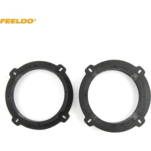 FEELDO 2PCS Car Front Door Speacker Mats Solid Speaker Protection Pad For KIA Sportage Audio Horn Fitting Ring Pads #HQ6046