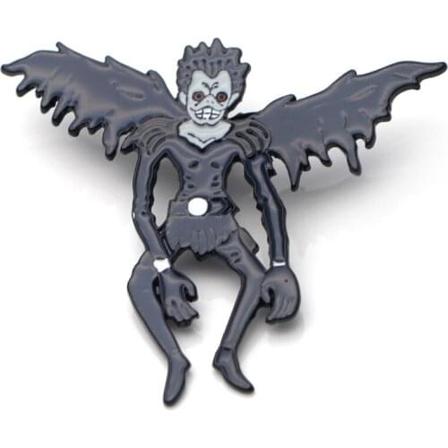 K47 Death Note Ryuuku metal Enamel cool Pin and brooches Lapel Pin Badge for fans gift Collection