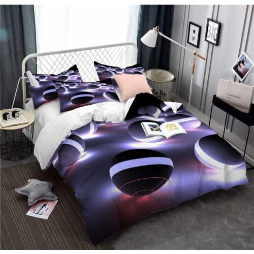 3D Geometry Duvet Cover Sets Quilt Cover Pillowcases Dimensional Patterns Bedding Set Queen King Full Size Bed Comforter Cover