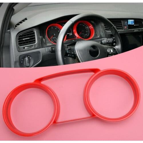 Console Dashboard Instrument Meter Ring Frame Cover Trim ABS Red Fit for VW Golf MK7 MK7.5 2015 2016 2017 2018 2019 2020