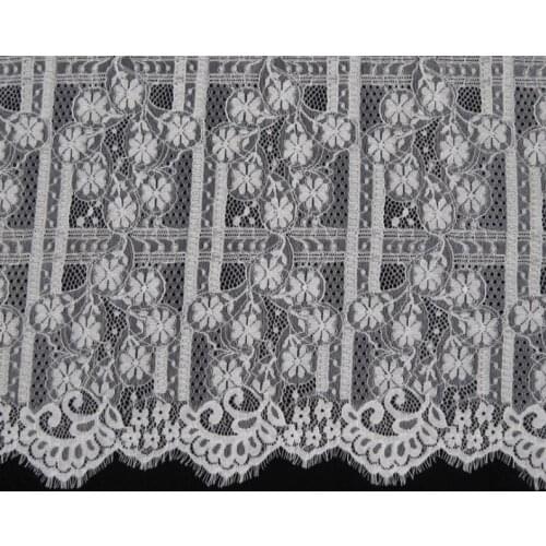 Bridal Chantilly Lace Fabric, Eyelash Wedding Lace, Soft Flower Lace Fabric, Bridal Eyelash Lace 3 Yards