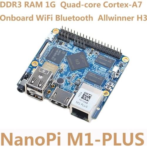 NanoPi M1 Plus Development Board Allwinner H3 4K Play Quad-core Cortex-A7 Onboard WiFi Bluetooth Compatible Raspberry Pi