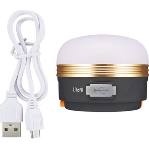 3W LED Camping Tents Lamp 3 Lighting Modes Mini Waterproof Portable Camping Lantern Outdoor Hiking Hanging Lamp USB Rechargeable