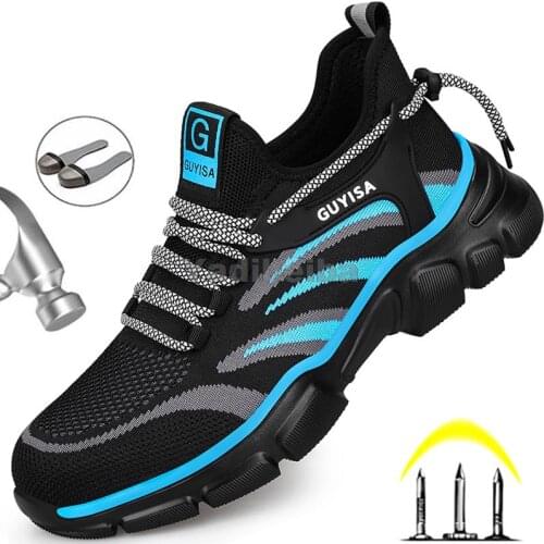 2021 New Work Safety Shoes Men Working Sneakers Work Boots Men Industrial Shoes Anti-smash Anti-puncture Security Safety Boots