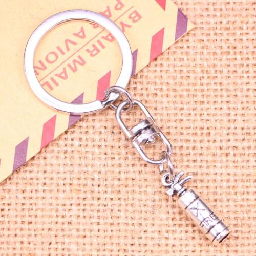 New Fashion Keychain 23x6x6mm fire extinguisher fireman Pendants DIY Men Jewelry Car Key Chain Souvenir For Gift